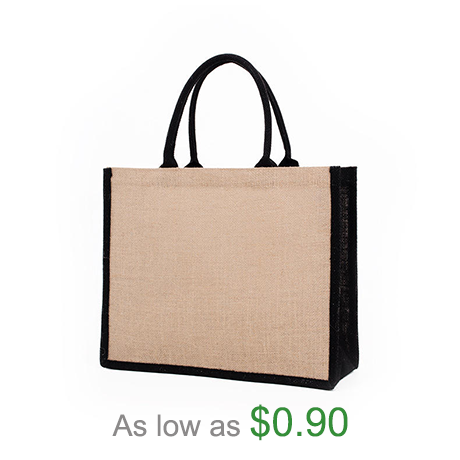 Cheap Custom Logo Natural Jute Gift Totes Reusable Grocery Shopping Bags Burlap Tote Bags Jute