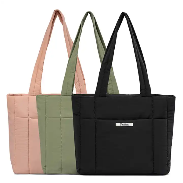 High Quality Quilted Puffer Tote Bag for Women Women Shoulder Bags Winder Padded Puffy Tote Bag