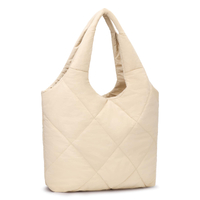 Puffer Bag Lightweight Hobo Shoulder Bag Puffy Purse for Women Padded Down Cotton Large Tote Handbag