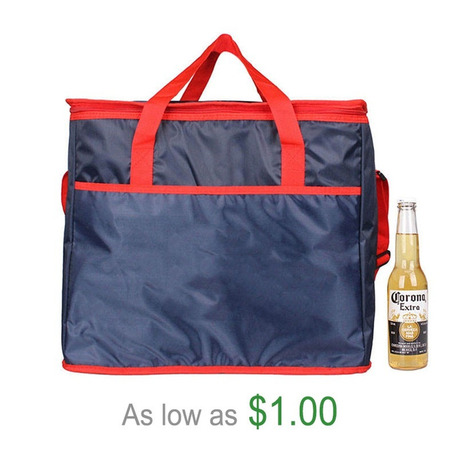 Promotional Custom Logo Print Multi-function Polyester Reusable Ice Insulated Beer Cooler Wine Cooling Bag for Picnic