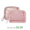 2 Pack Clear Makeup Approved Toiletry Bag Cosmetic Bag Organizer Quart Size Travel Bag for Toiletries Carry-on Travel Accessories Essentials