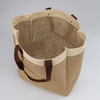 Customized Natural Burlap Jute Bags Reusable Grocery Shopping Tote Bag