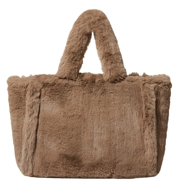 Women Tote Bag Fluffy Faux Fur Handbags Large Capacity Shopping Shoulder Bag Furry Clutch Handbag
