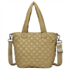 Fashion Travel Weekender Shopping Street Custom Cotton Padded Quilted Puffer Bags Puffy Tote Bag