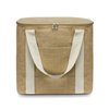 New Design Jute Cooler Bag with Pocket Jute Cooler Lunch Bag Outdoor Picnic Cooler Bag
