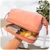 Pink Wholesale Custom Waterproof Durable High Quality Multicolor Polyester Makeup Toiletry Cosmetic Pouch Make Up Bag for Women