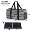Collapsible Grocery Shopping Storage Organizer Bags Foldable Reusable Extra Large Utility Tote Bag with Metal Wire Frame