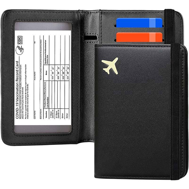 custom credit card holder travel passport wallet cover case rfid blocking document organizer for women men