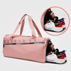 Promotional Women Sports Bag Pink Duffle Bag with Shoe Compartment Custom Gym Sports Duffel Bags for Travel