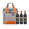 Insulated Wine Tote Cooler Bag Portable Wine Carrier with Shoulder Strap for Beach Travel Picnic