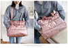 Stylish Large Space Custom Logo Women Puffy Quilted Belt Bag Outdoor Shoulder Strap Cotton Puffer Bag Tote