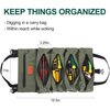 Multi-Purpose Portable Super Tools Wrench Storage Organizer Car Tool Roll Up Bag Canvas with 5 Zipper Pockets