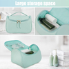 Travel PU Leather Custom Makeup Storage Organizer Make Up Toiletry Bag Cosmetic Bags With Zipper