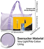 Wholesale Small Custom Logo Travel Overnight Bag Seersucker Duffle Bag for Women