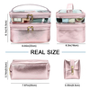 Portable Travel Cosmetic Organizer Multifunction Waterproof Sotrage Bag Leather Shaving Kit Toiletry Bags for Women And Girls