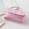 Manufacturer Wholesale Hand-held PVC Toiletry Bag Waterproof And Hangable Bathroom Foldable Travel Storage CosmeticBag