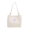 Functional Shoulder Women Handbags Ladies Shoulder Bags Handbag Corduroy Tote Bag Custom Printed for Travel Shopping Work