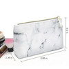 Marble PU Leather Display Cases Waterproof Cosmetic Makeup Pouch Travel Portable Brush Makeup Organizers