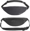 Sport Gym Running Belt Bag Waterproof Bum Bag Fanny Pack Black Waist Bag 3 Zipper Pockets