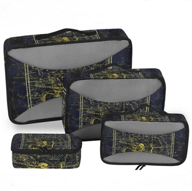 4pcs Set Full Colors Custom Printing Luggage Clothes Garment Organiser Suitcase Organizer Packing Cubes for Travel