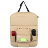 Multifunction PU Leather Car Backseat Storage Tablet Holder Car Back Seat Organizer Bag With Tray