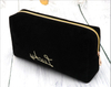 Hot Sale Custom Logo Zipper Pouch Brush Holder Travel Embroidery Makeup Bag Organizer Cosmetic Bag