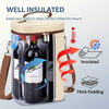 Custom Large Canvas Wine Cooler Bag for Travel Insulated 4 Bottle Wine Cooler Tote Bag Waterproof Bottle Cooler Bags