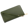 promotional RFID blocking pu leather women clutch wallet ladies travel green money purse