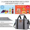 Outdoor Picnic Large Gray Soft Sided Food Thermal Organizer Tote Camping Cooler Bag Insulated Bags With Handles