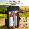 Hot Sale Printed Logo Wine Cooler Bag Luxury Wine Tote Carrier Waterproof Drink Bottle Bag for Christmas Gift