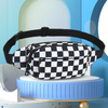 Amazon Hot Selling Women Fashion Waist Bag Waterproof Chest Pack Bum Bag Checkerboard Fanny Pack