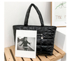 Comfortable Light Weight Quilted Women Handbag Tote Puffy Duffle Bag