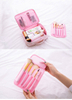 Printed Makeup Cosmetic Bag Summer Waterproof Toiletry Pouch Multi-Function Travel Case for Women Teens