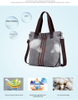 New Style Custom Logo Canvas Tote Handbag Casual Style Work Crossbody Shoulder Bag with Zipper