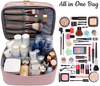 Makeup Bag Travel Cosmetic Case Organizer Bag with Brush Holder Wonderful Gift
