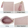 Private Label Elegant Lady Velvet Personalised Make Up Bag Makeup Pouch Cosmetic Zipper Purse Women Travel Bag with Tassel