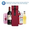 Customized Washable Heavy Duty Canvas One Bottle Custom Insulated Wine Cooler Bag With Shoulder Strap