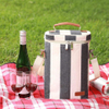 Portable Leakproof Travel Picnic Insulated Padded Wine Tote Bag for 2 Bottles Wine Carrier Tote Wine Cooler Bag for Party