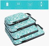 Customized Printing Lightweight Waterproof Luggage Organizer Kits Compression Packing Cubes for Travel