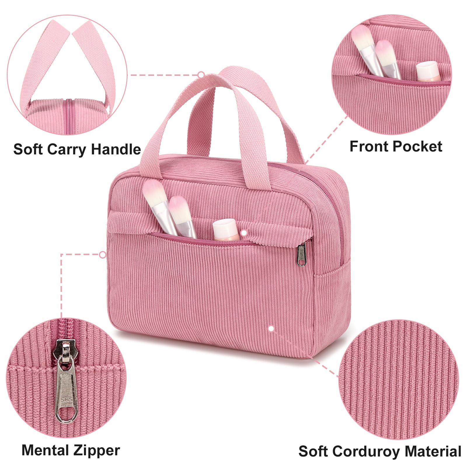 Cute Corduroy Travel Makeup Bag Wholesale Product Details