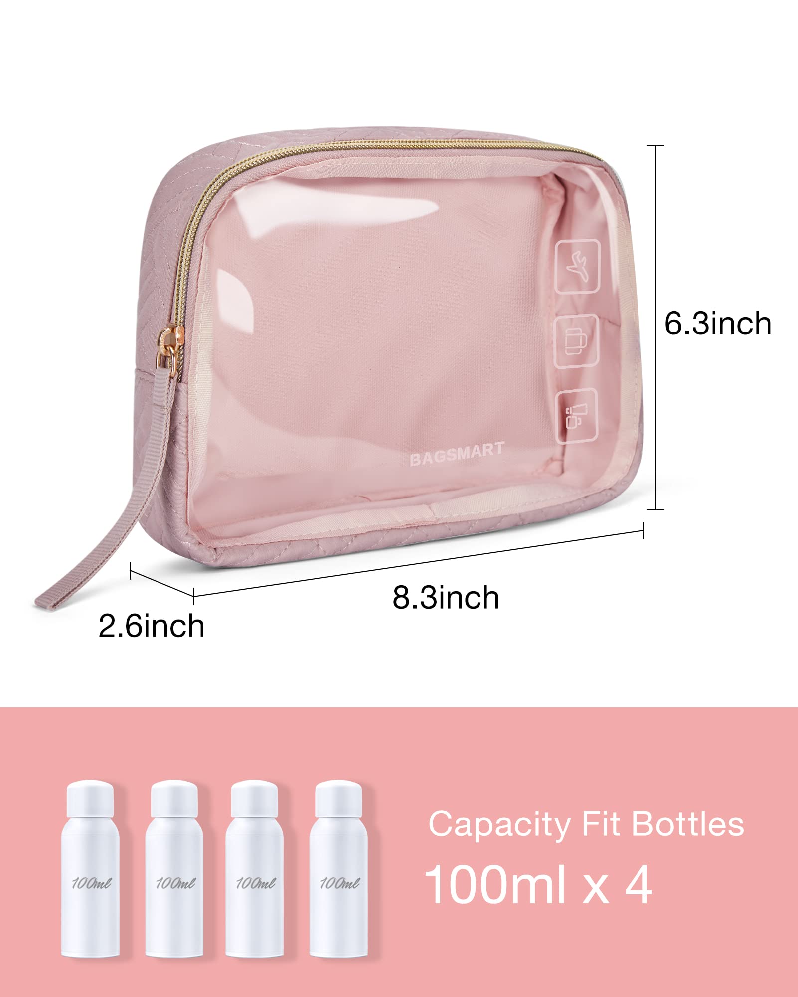 2 Pack Clear Makeup Bag Wholesale Product Details 