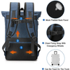Custom Anti-theft Expandable Roll Top Backpack Big College School Bag Trendy Travel Backpack with Usb Charging Port