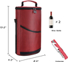 BSCI Manufacturer Wholesale Portable 2 Bottles Wine Bags Round Shaped Heat Preservation And Refrigeration Wine Cooler Bags