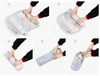 Waterproof Rainbow Pu Leather Girl Collapsible Folding Foldable Travel Duffle Bag Women Gym Sports Duffel Bag