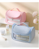 Hot Waterproof Skincare Storage Bags Transparent Toiletry Pouch PU& Clear PVC Promotional Cosmetic Makeup Bag