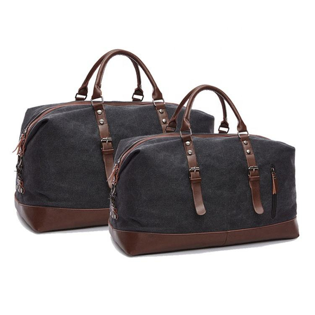 Durable 16oz Canvas Foldable Golf Weekender Travel Bag Waterproof Custom Sports Gym Travel Bag