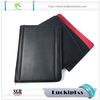 Wholesale black men custom durable leather portfolio padfolio organizer with notepad and calculator