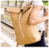 Waterproof Good Quality Leisure Travel Rucksack Roll Top Reusable Recycled Washable Kraft Paper Backpack