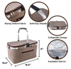 Collapsible Insulated Picnic Cooler Basket Extra Large Waterproof Aluminium Foil Cooler Bag