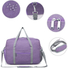 Purple Women Lightweight Waterproof Travel Luggage Duffel Bag Sports Gym Weekend Bags With Shoe Compartment
